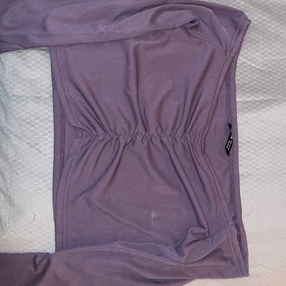 Purple long sleeve crop top - Picture 2 of 4